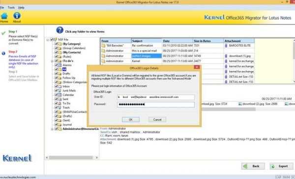 Kernel Office 365 Migrator for Lotus Notes