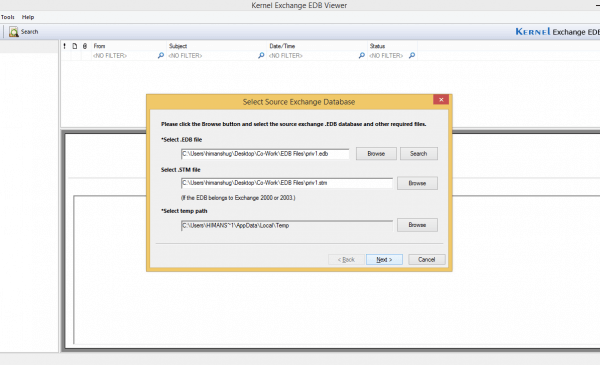 Launch Kernel Exchange Edb Viewer Tool
