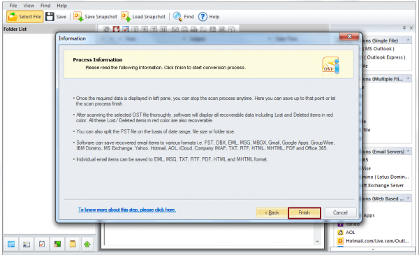 get the process information of the tool