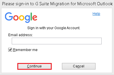 click Continue