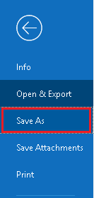 select Save As option