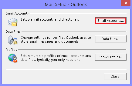 Click Email Accounts