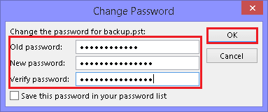 Change the password