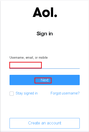 Sign in to AOL Mail